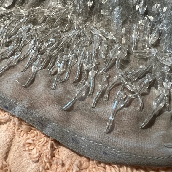 NEW ASOS EDITION Sequin and Crystal Fringe Skirt Size 4 - Picture 9 of 10